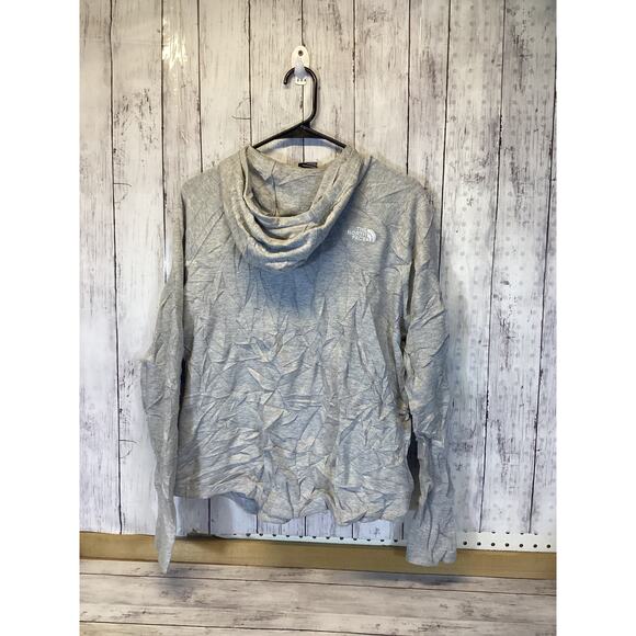 The North Face Women’s Lightweight Gray Hooded Jacket Large Long Sleeve - Picture 2 of 3